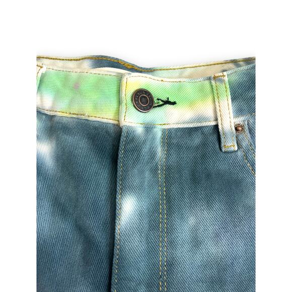 Pacsun High Rise TIE DYE FESTIVAL Denim Jean Shorts | Sz 27 | New! - Picture 5 of 9